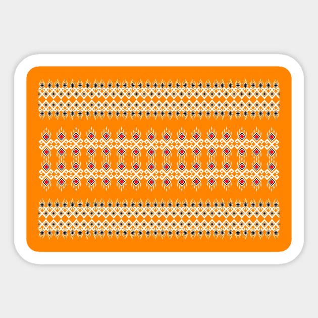 Beautiful orange pattern Sticker by noke pattern